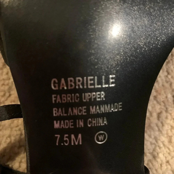 Prima Gabrielle Black Strappy Heels size 7.5 - Picture 5 of 5